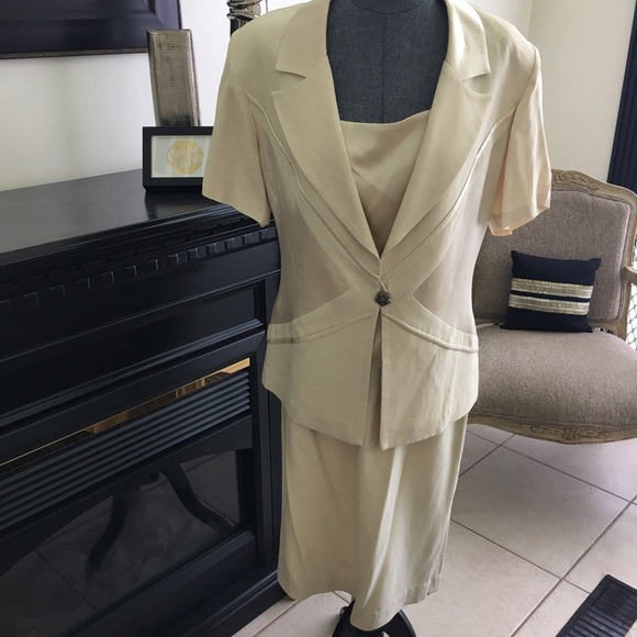 2pc set skirt and jacket set dress