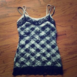 Plaid Cami with lace