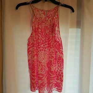 LILLY PULITZER Leopard print tank top. NEVER WORN.