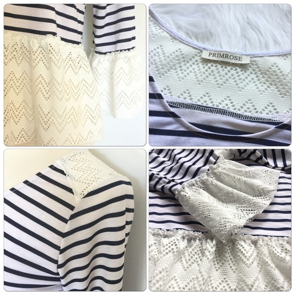 Half Lace Long Sleeves Top - Picture 5 of 5