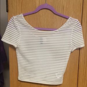 White crop top. SOLD ON MERC