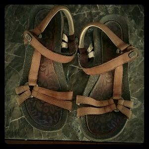 Teva leather cork sandals