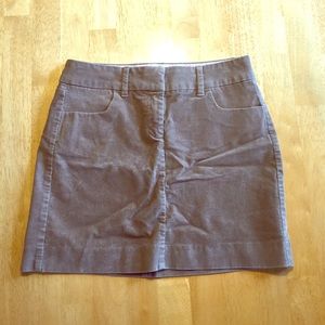 J. Crew tan corduroy mini skirt