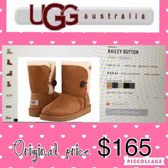 Chestnut Bailey Boot Button by Ugg Australia - Picture 1 of 4
