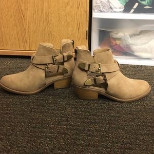 Tan booties