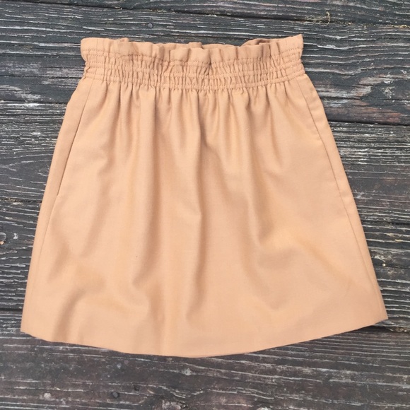 Burnt orange high waist mini skirt with pockets