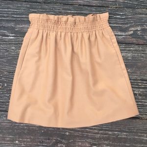 Burnt orange high waist mini skirt with pockets