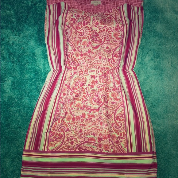 Loft Scarf Print Dress Size Medium
