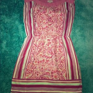 Loft Scarf Print Dress Size Medium