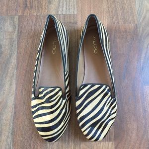 ALDO zebra pony haired flats