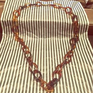 J. Crew lucite tortoise shell necklace