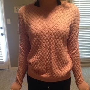 Pink Grid Sweater