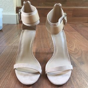 ZARA NUDE HEELED SANDAL