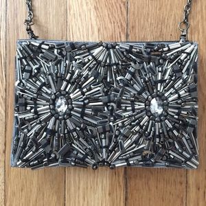 Hand beaded cross body purse