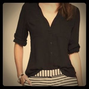 Express Black Button down size Large