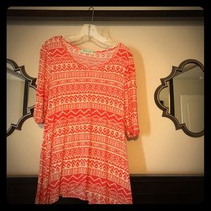 Tribal print maternity top