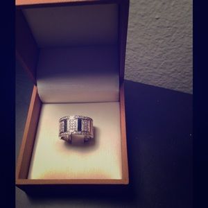 White gold pave diamond band