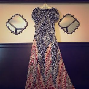 Long tribal print dress