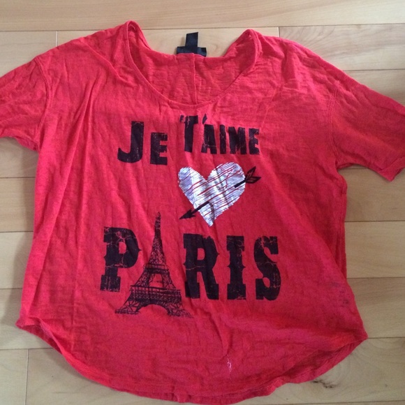 Red Paris croc top