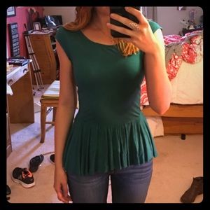 Green AE peplum top