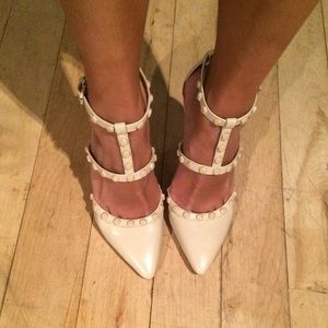 Carolinna Espinosa Studded Stiletto in Nude