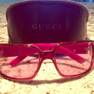 Pink Gucci sunglasses