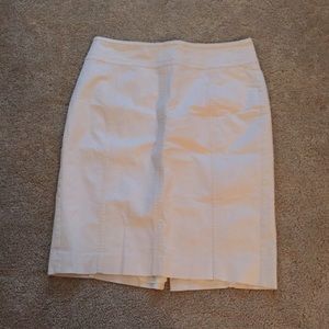 White Ann Taylor Pencil Skirt