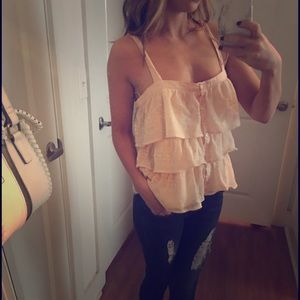 Urban outfitters light pink lace top