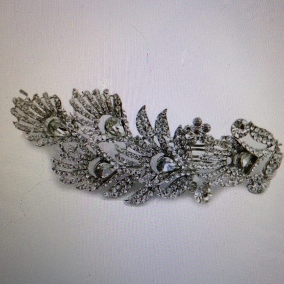 HPFINAL MARKDOWN Wedding/Prom feather comb - Picture 2 of 4