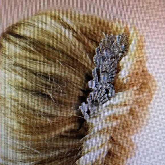 HPFINAL MARKDOWN Wedding/Prom feather comb - Picture 3 of 4