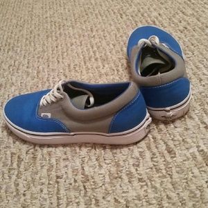 Grey and blue Vans