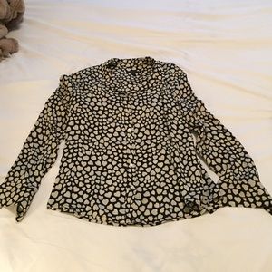 J. Crew silk heart blouse