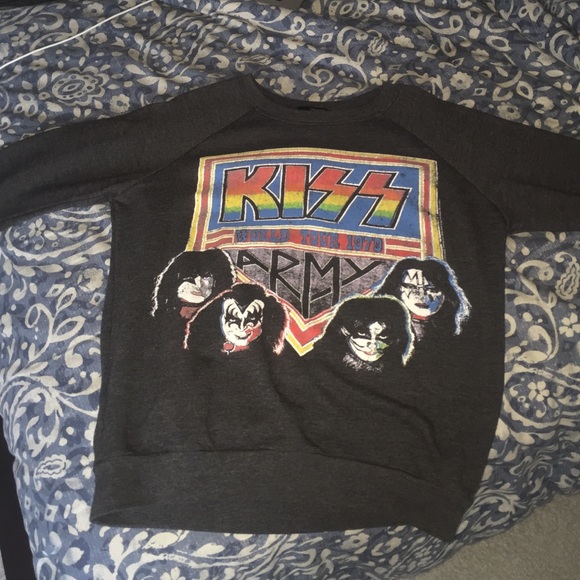 Dark Gray KISS Crewneck