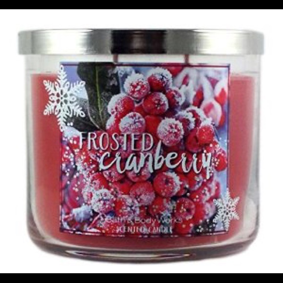 Frosted cranberry 3 wick candle