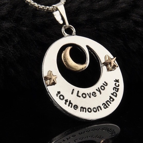 I Love You To The Moon & Back Necklace - Picture 2 of 4