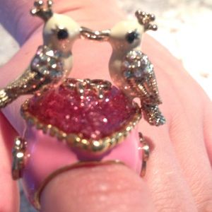 Betsey Johnson Love Birds Ring