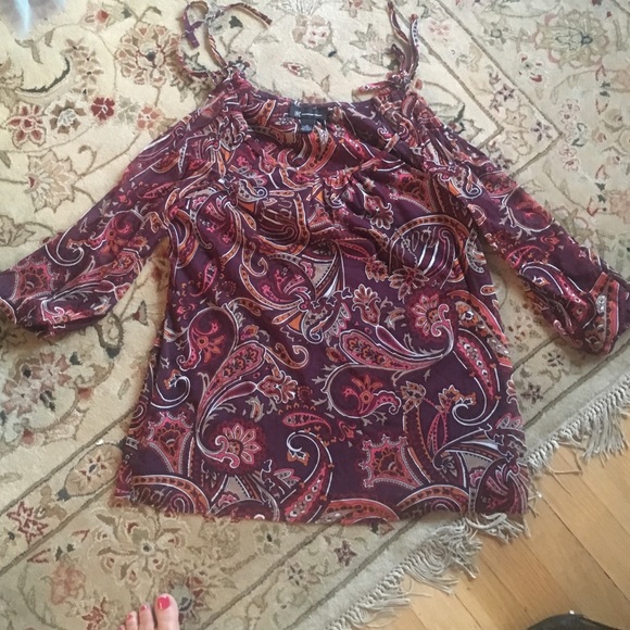 INC paisley print top