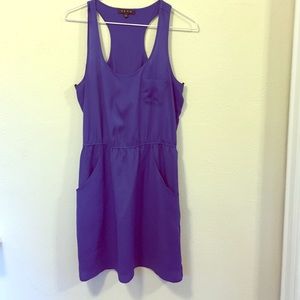 Royal blue racerback dress.