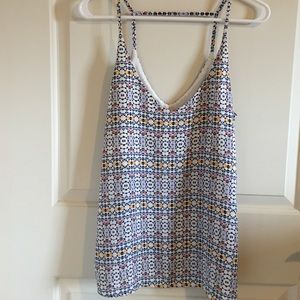 Patterned spaghetti strap shirt