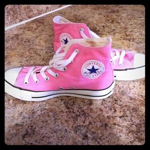 Pink Hi-top Converse