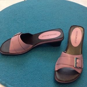 Pink slip on sandal
