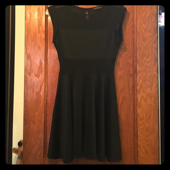 Black dress with sheer midline size S