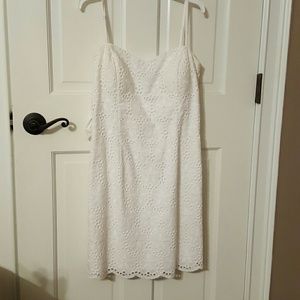 LILLY PULITZER white lace dress. WORN ONCE.