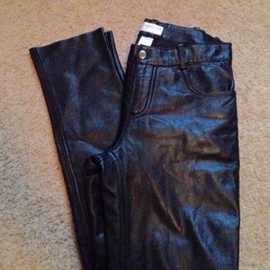 Genuine leather pants