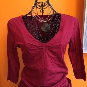 Burgundy cocktail dress