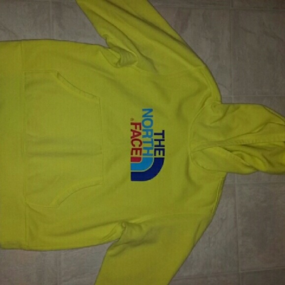 Yellow Girl's XL Northface Sweatshirt - Picture 2 of 3