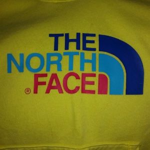 Yellow Girl's XL Northface Sweatshirt
