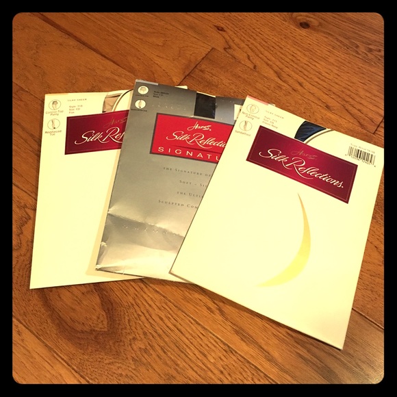 Sz CD Hanes Silk Reflections pantyhose - set of 3