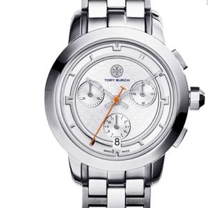TORY WATCH, STAINLESS STEEL/SILVER CHRONOGRAPH