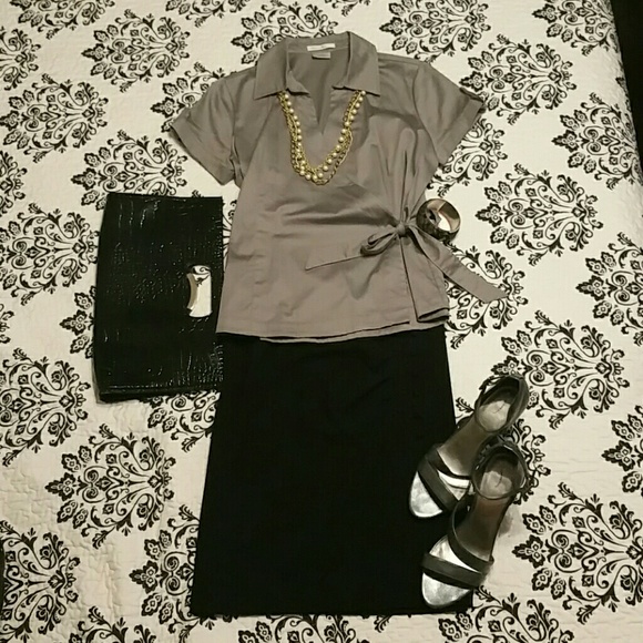 Van Veusen Stretch wrap blouse